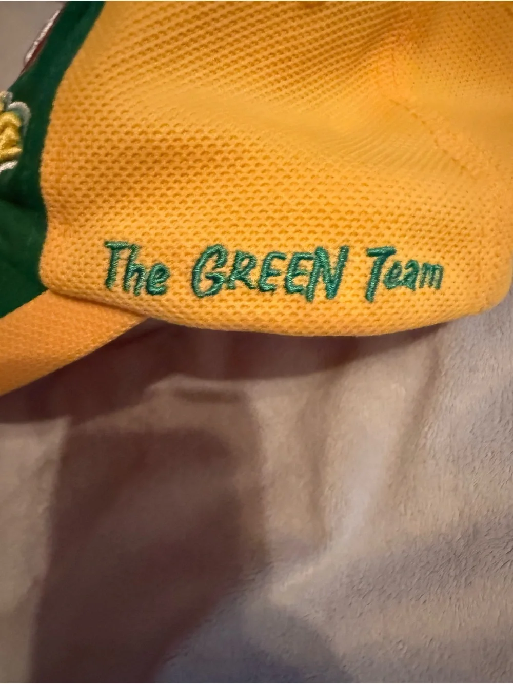 Del Monte Racing green and yellow embroidered adjustable size hat